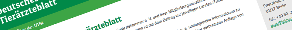 Tierärzteblatt Banner Tierärzteblatt